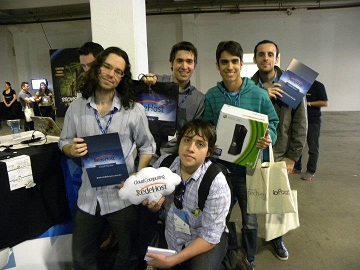 Eu e alguns colegas que foram comigo