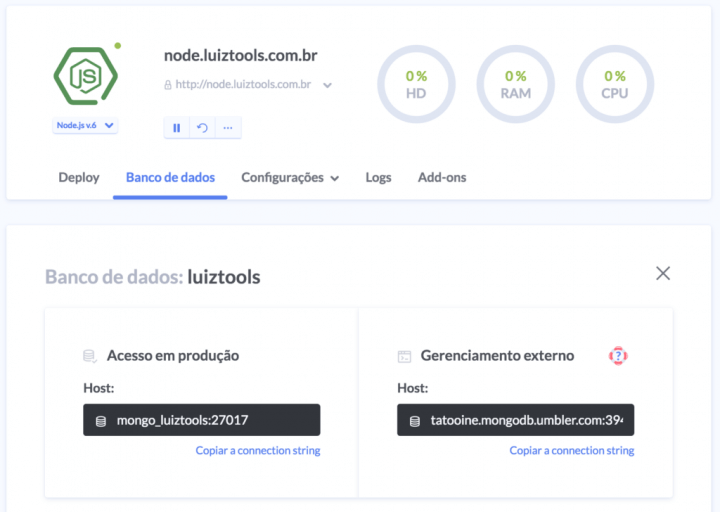 Gerenciamento Externo do MongoDB