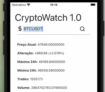 Tutorial app de criptomoedas com React Native