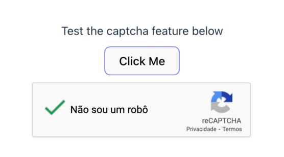 Tutorial de Captcha com ReactJS